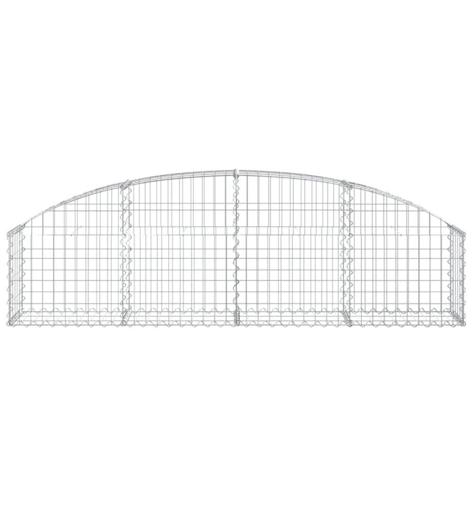 Panier de gabions arqué 200x30x40/60 cm Fer galvanisé