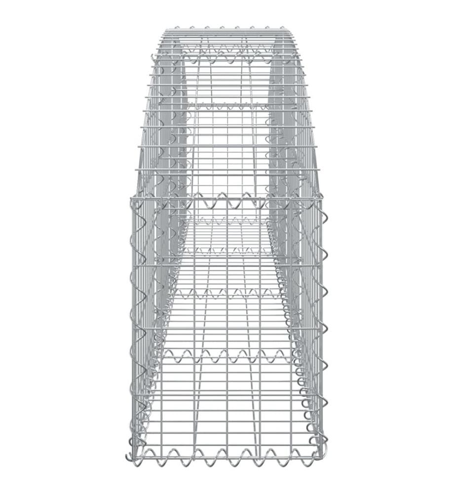 Panier de gabions arqué 200x30x40/60 cm Fer galvanisé