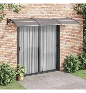 Türvordach Schwarz 300x75 cm Polycarbonat