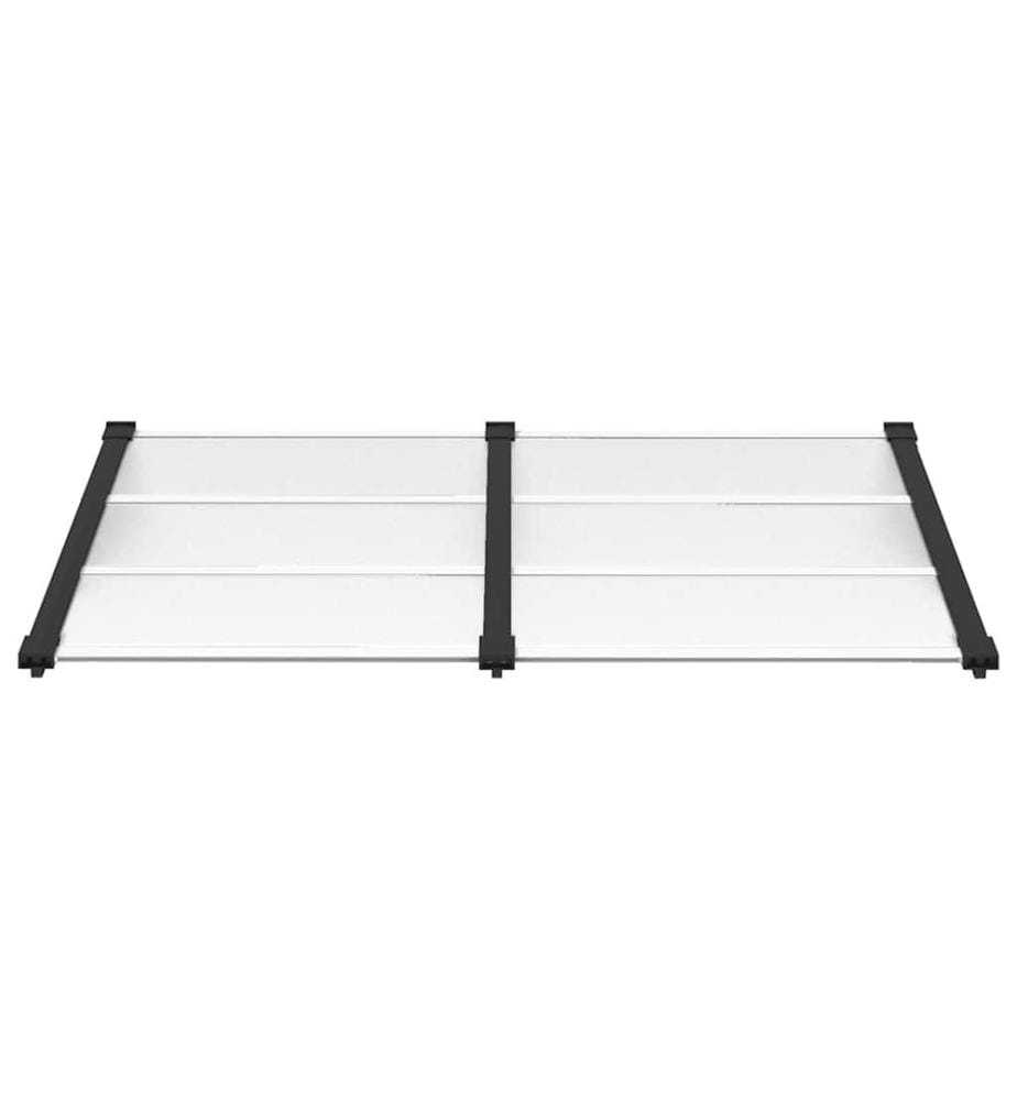 Auvent de porte Noir et transparent 152,5x90 cm Polycarbonate