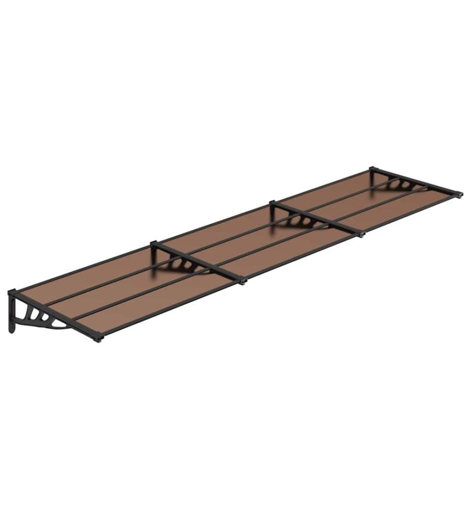 Türvordach Schwarz 358,5x90 cm Polycarbonat