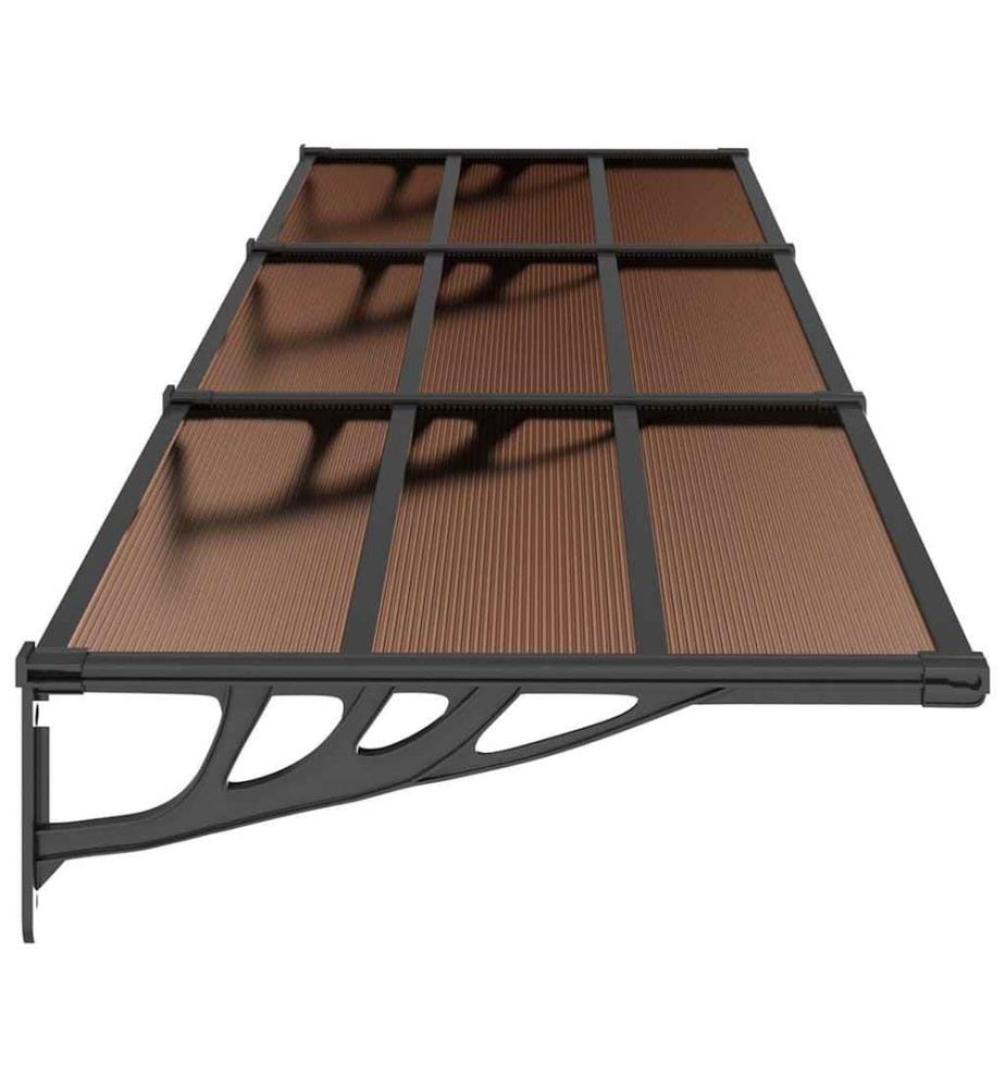 Türvordach Schwarz 358,5x90 cm Polycarbonat