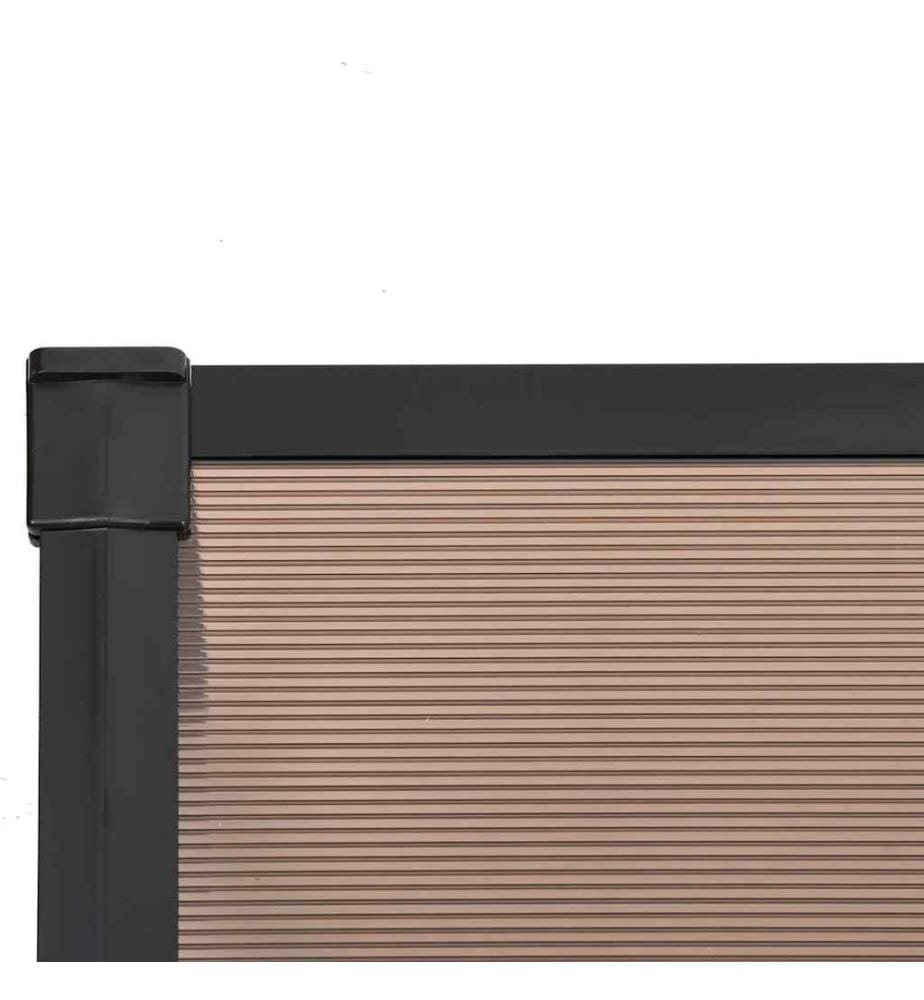 Türvordach Schwarz 358,5x90 cm Polycarbonat