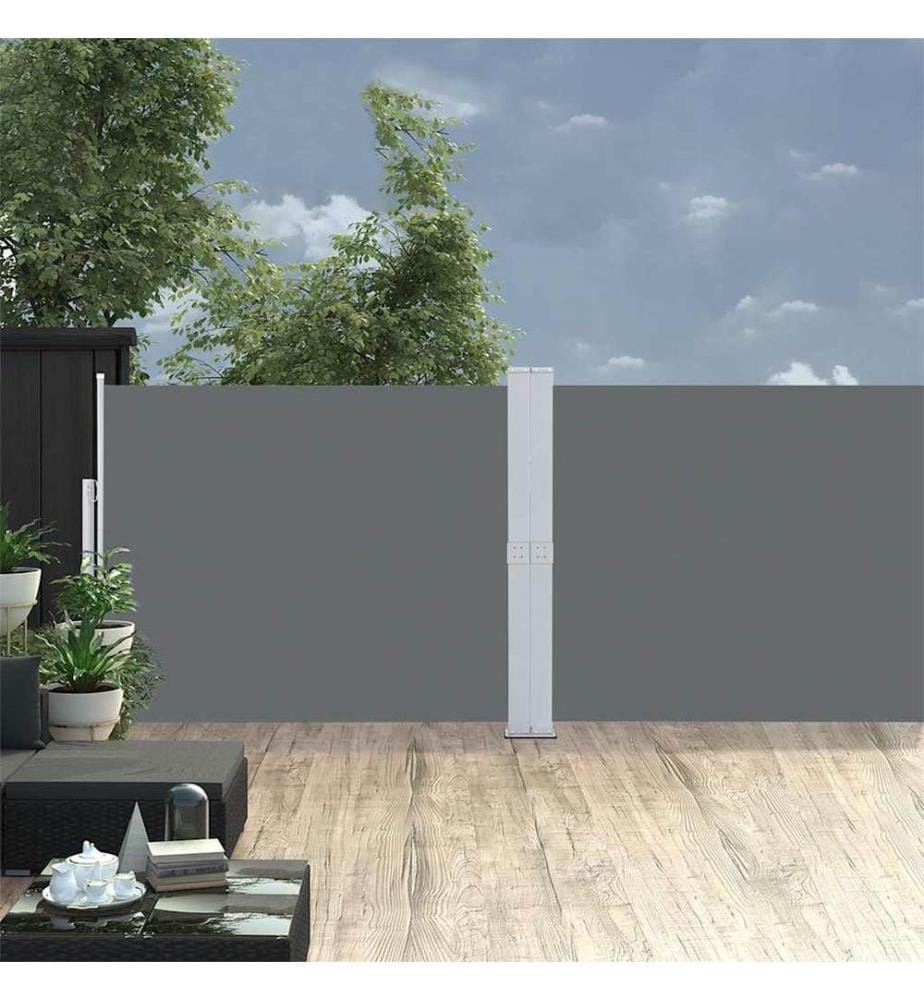 Auvent latéral rétractable de patio 140x1200 cm Anthracite