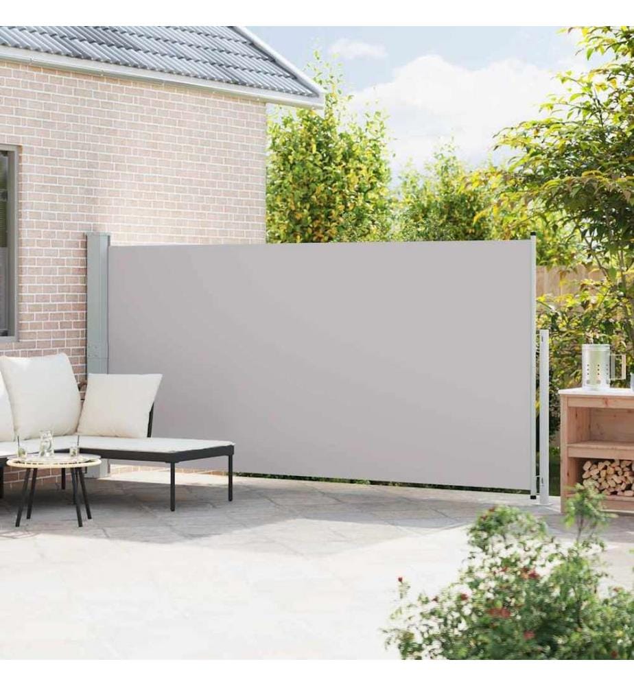 Seitenmarkise Ausziehbar 180x500 cm Grau