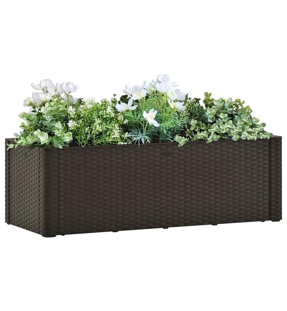 Lit surélevé de jardin avec système d'arrosage Moka 100x43x33cm