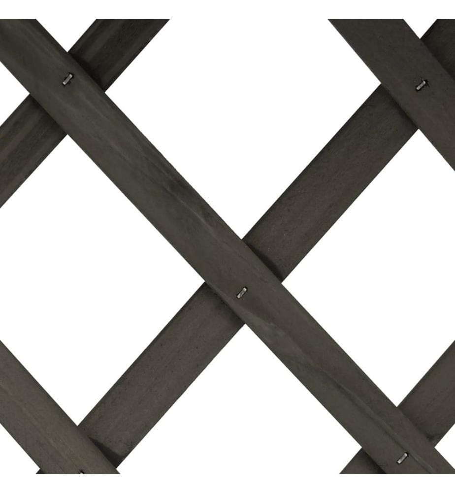 Garten-Spalier mit Blumenkasten Grau 45x30x74 cm Tannenholz