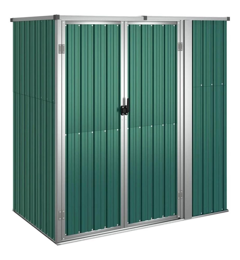 Abri à outils de jardin vert 161x89x161 cm acier galvanisé