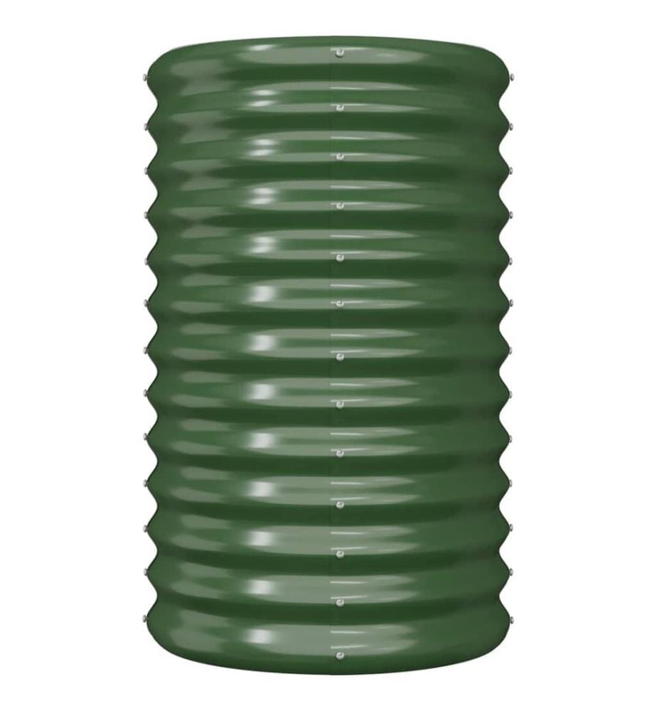Jardinière de jardin Acier galvanisé 40x40x68 cm Vert