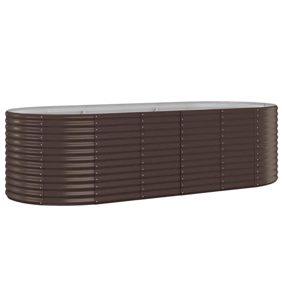 Hochbeet Verzinkter Stahl 249x100x68 cm Braun