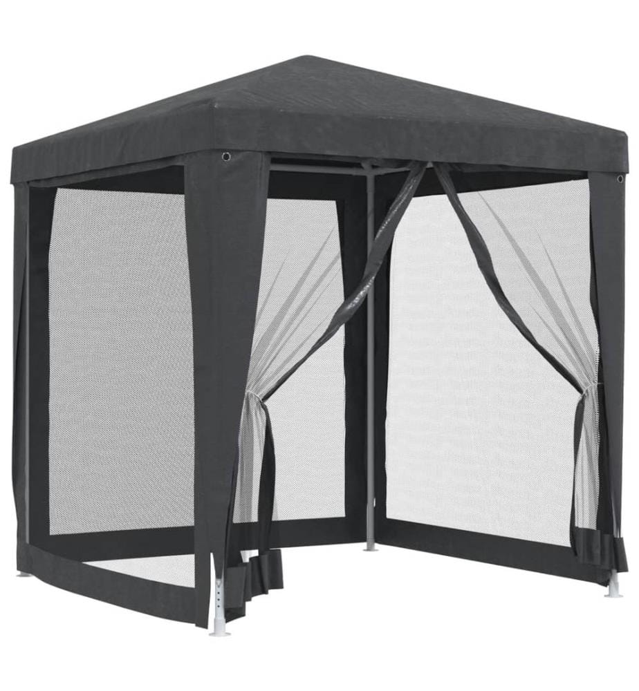 Tente de fête avec 4 parois latérales en maille Anthracite 2x2m