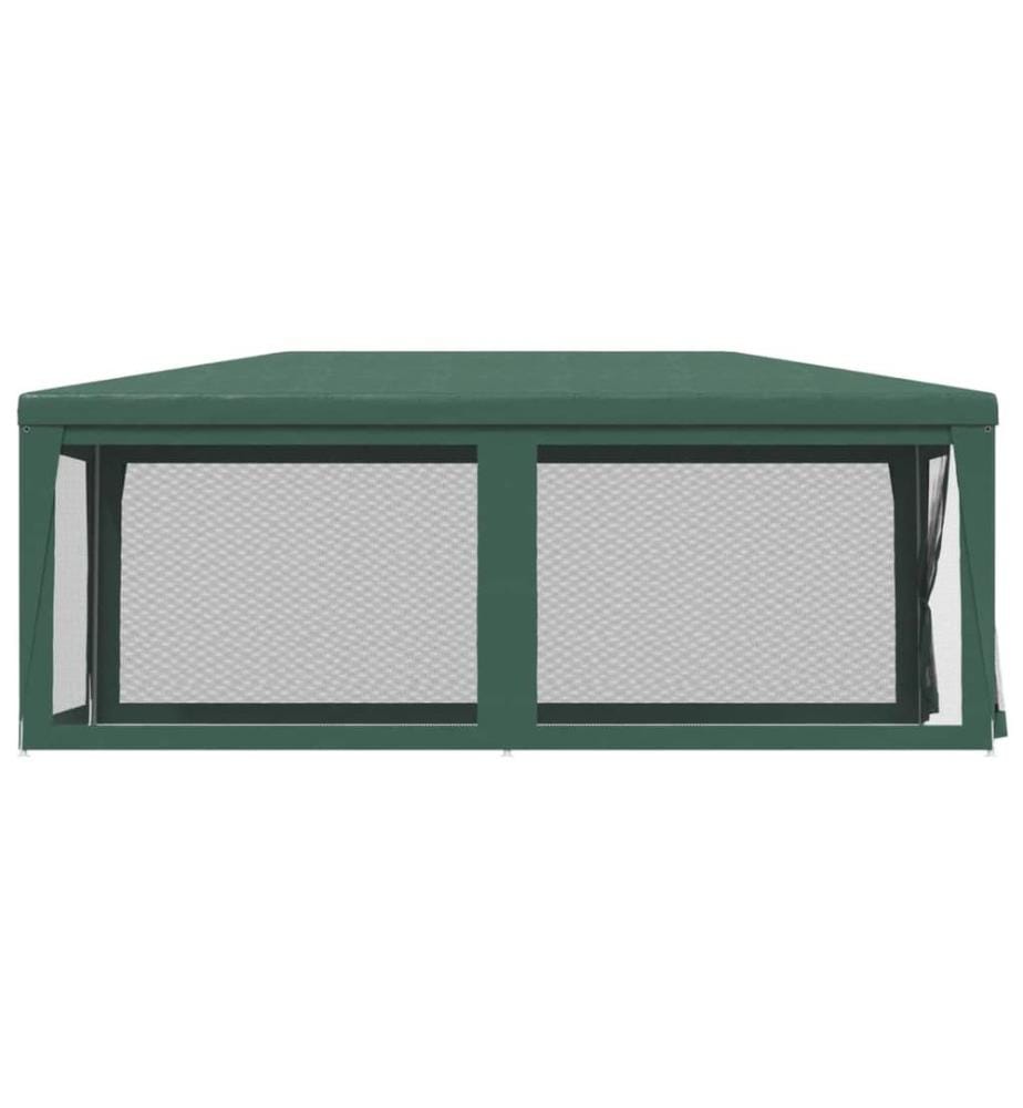 Tente de fête avec 4 parois latérales en maille Vert 3x6 m PEHD
