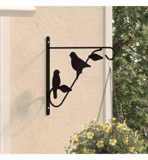 Halterungen für Blumenampel 4 Stk. Schwarz Stahl