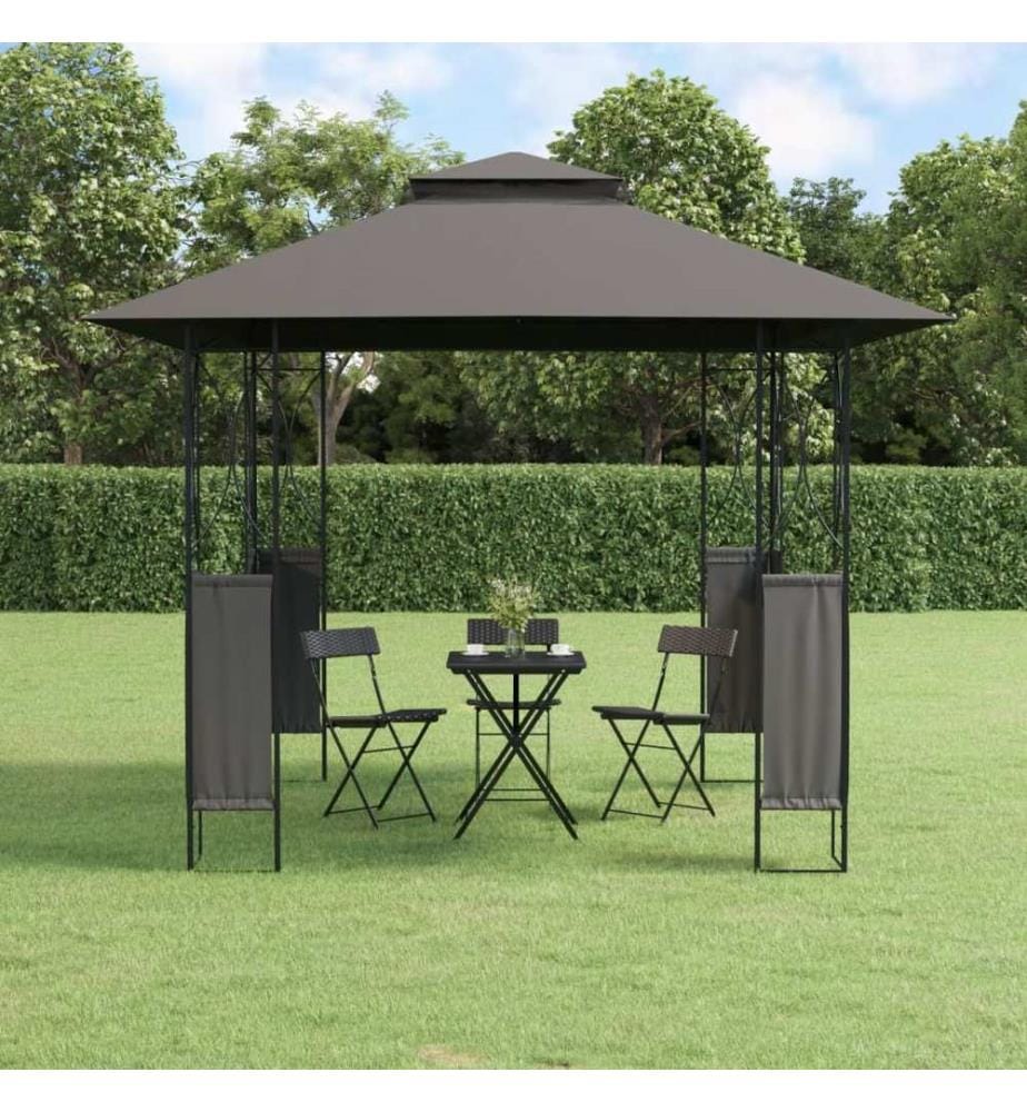 Belvédère avec toit anthracite 300x300x270 cm acier