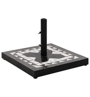 Sonnenschirmständer Schwarz und Weiss Quadratisch 12 kg