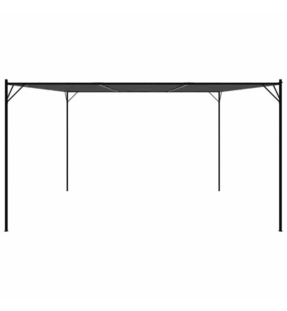 Belvédère anthracite 4x4 m 180 g/m² tissu et acier