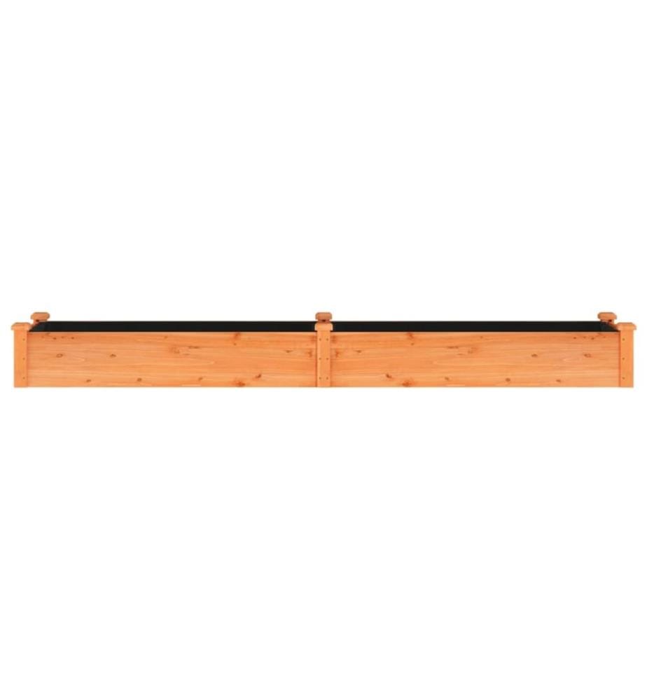 Hochbeet mit Einsatz Braun 240x45x25 cm Massivholz Tanne