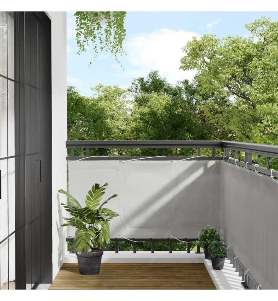 Balkon-Sichtschutz Hellgrau 75x600 cm 100 % Polyester-Oxford