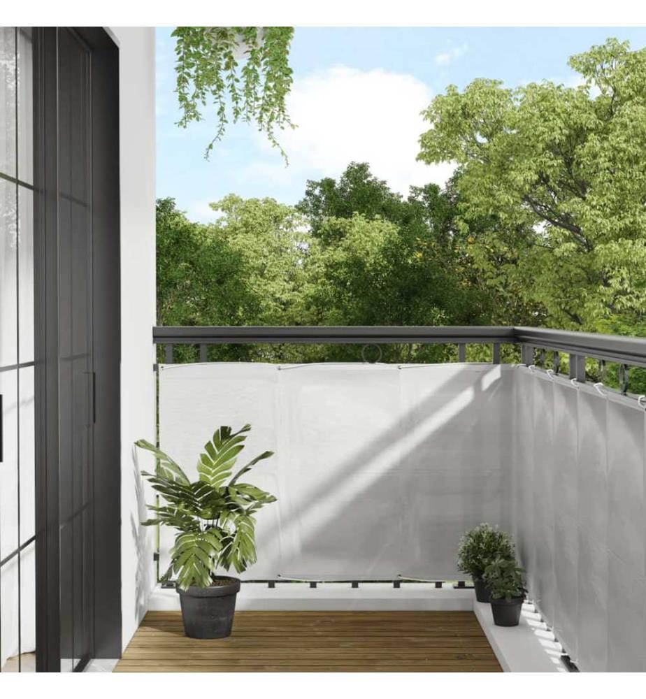 Balkon-Sichtschutz Hellgrau 90x600 cm 100 % Polyester-Oxford