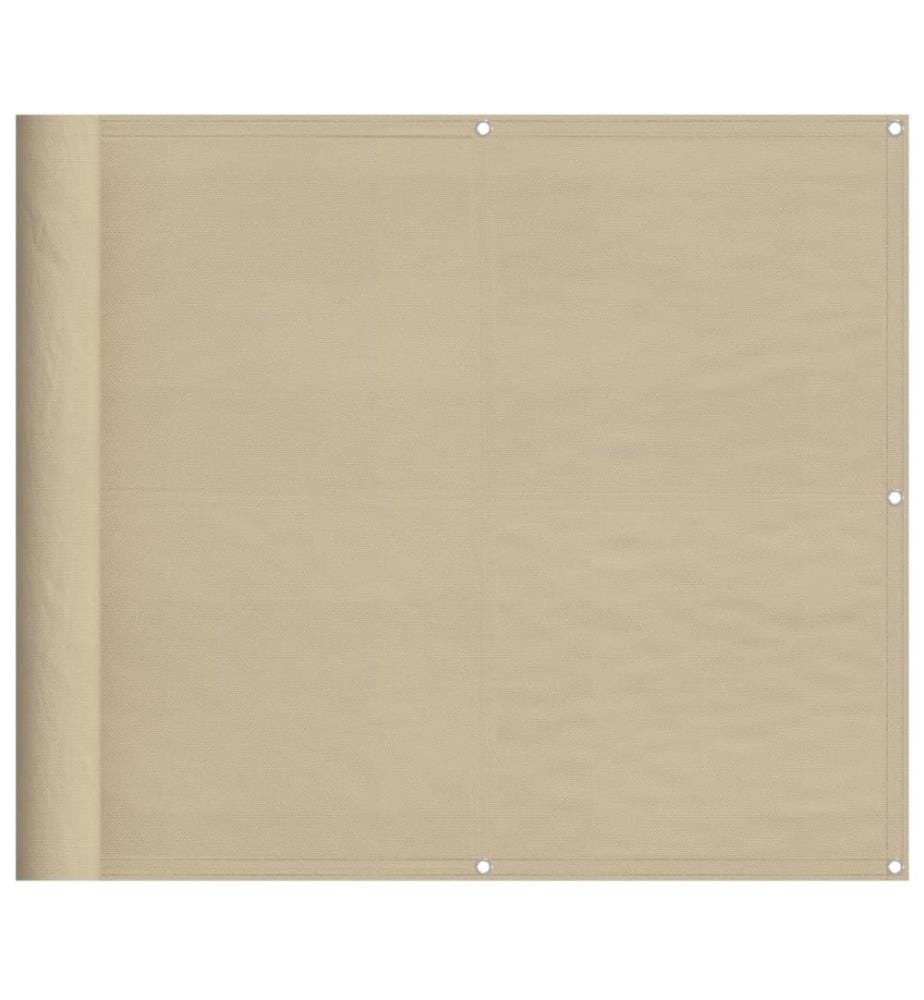 Balkon-Sichtschutz Beige 90x800 cm 100 % Polyester-Oxford