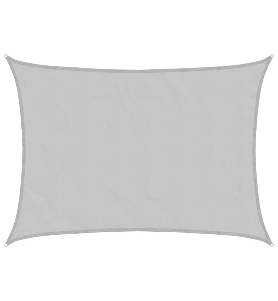 Voile d'ombrage gris clair 8x6 m 100% polyester oxford