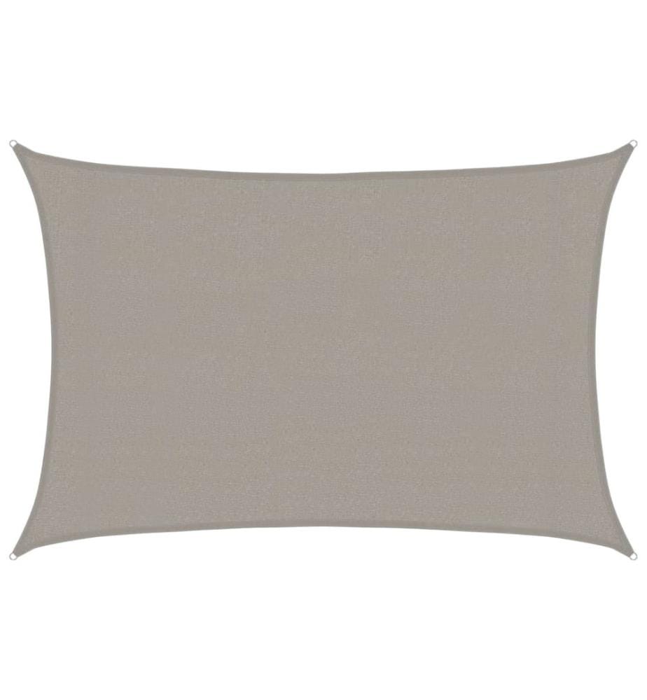 Voile d'ombrage 160 g/m² rectangulaire gris clair 3x5 m PEHD