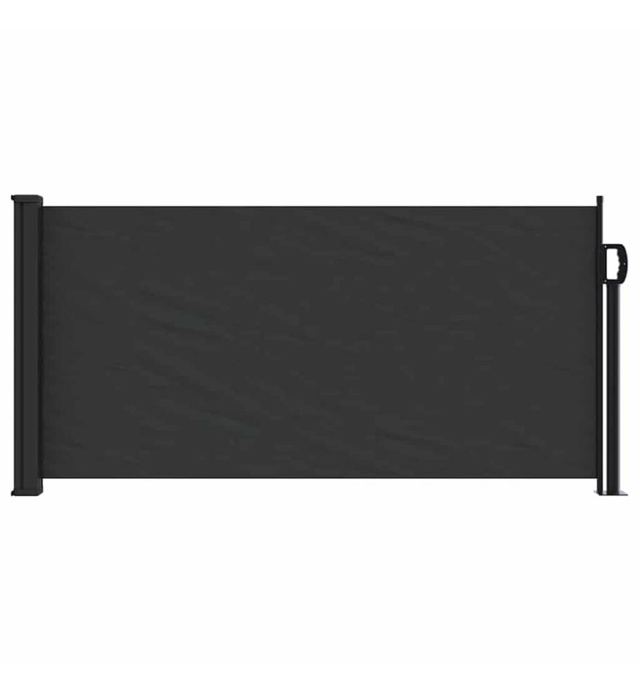 Seitenmarkise Ausziehbar Schwarz 100x500 cm