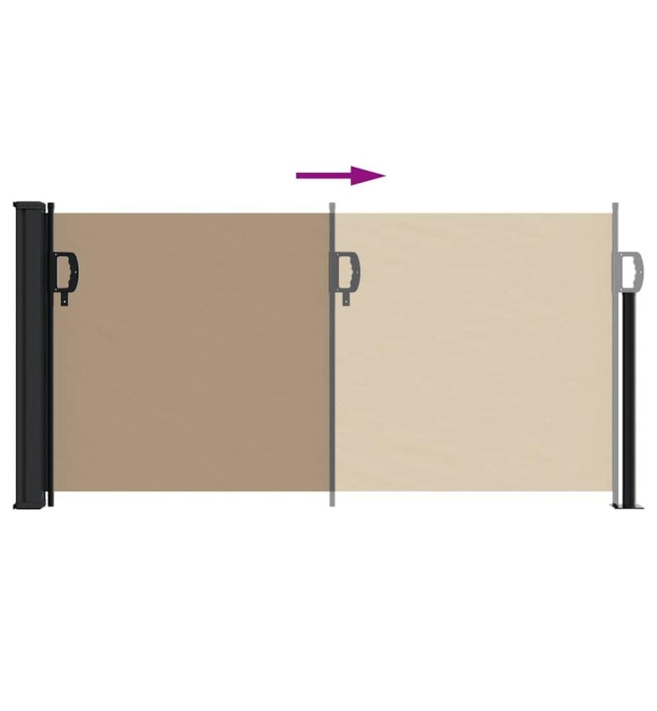 Seitenmarkise Ausziehbar Taupe 100x500 cm