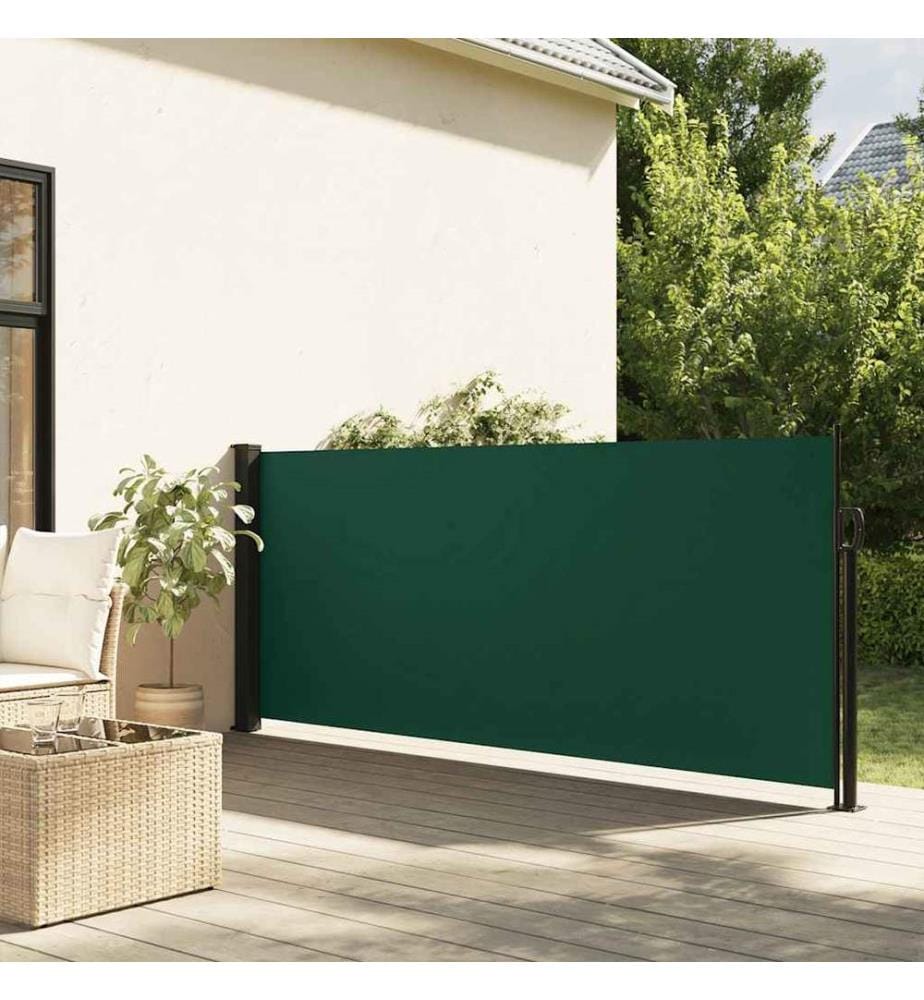 Seitenmarkise Ausziehbar Dunkelgrün 100x500 cm