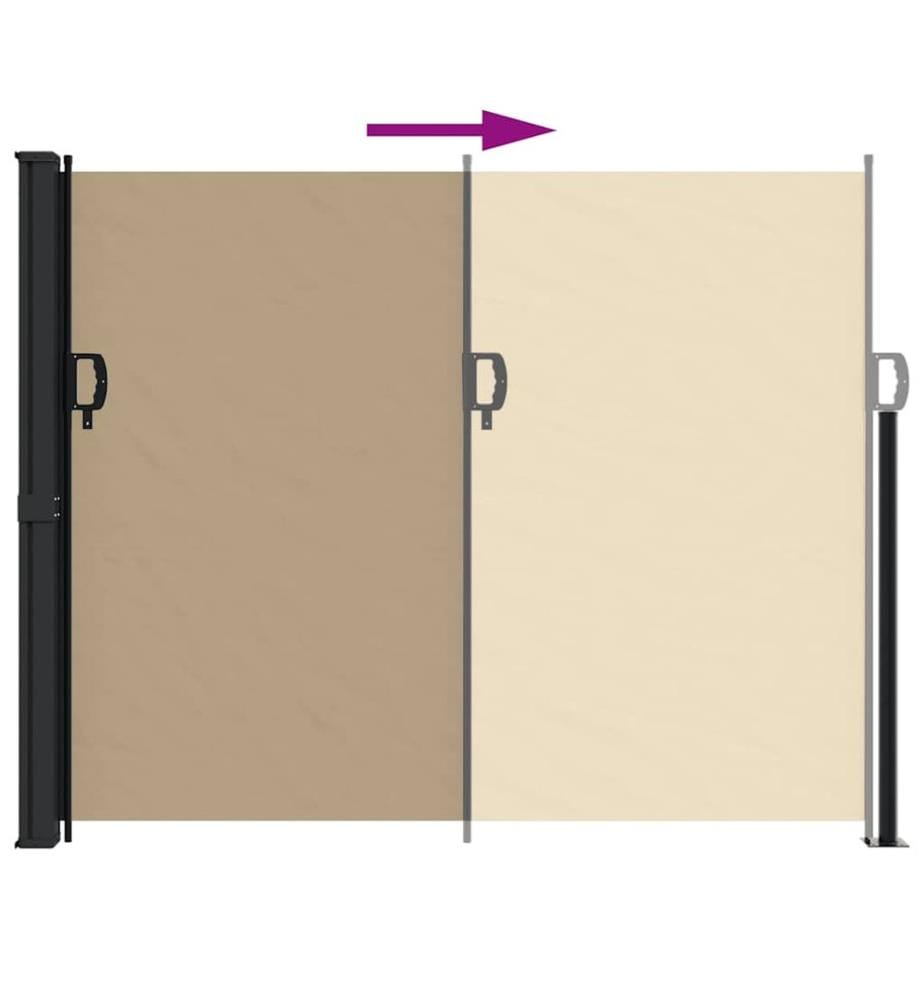 Seitenmarkise Ausziehbar Beige 160x600 cm