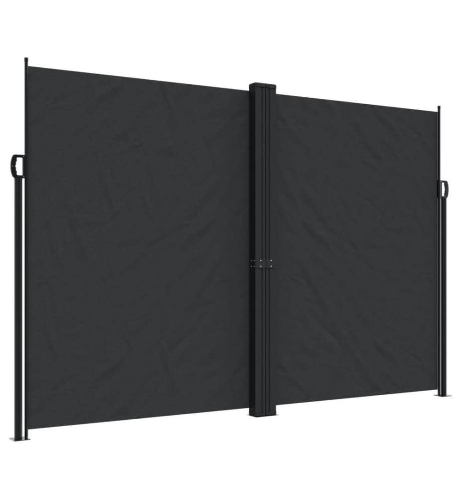 Seitenmarkise Ausziehbar Schwarz 220x1000 cm
