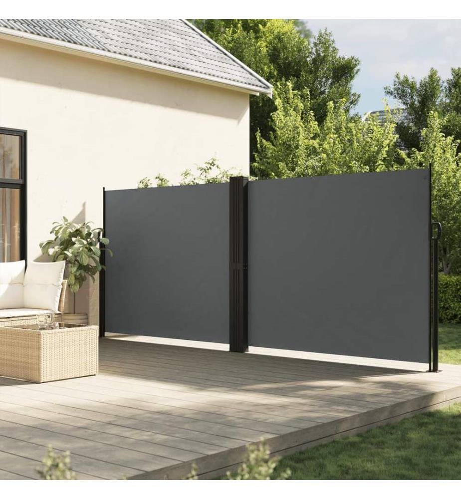 Seitenmarkise Ausziehbar Anthrazit 160x1200 cm