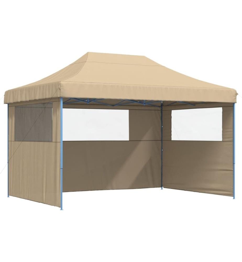 Tente de réception pliable escamotable avec 3 parois latérales