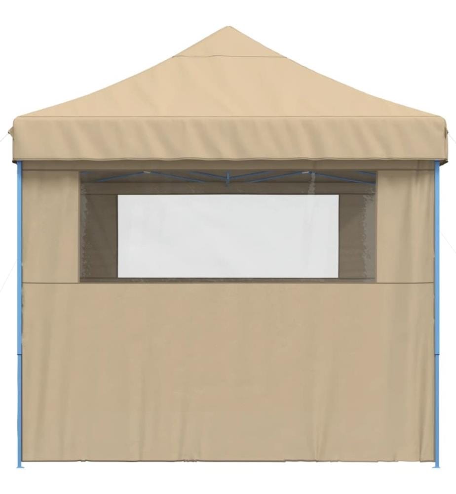 Tente de réception pliable escamotable avec 3 parois latérales