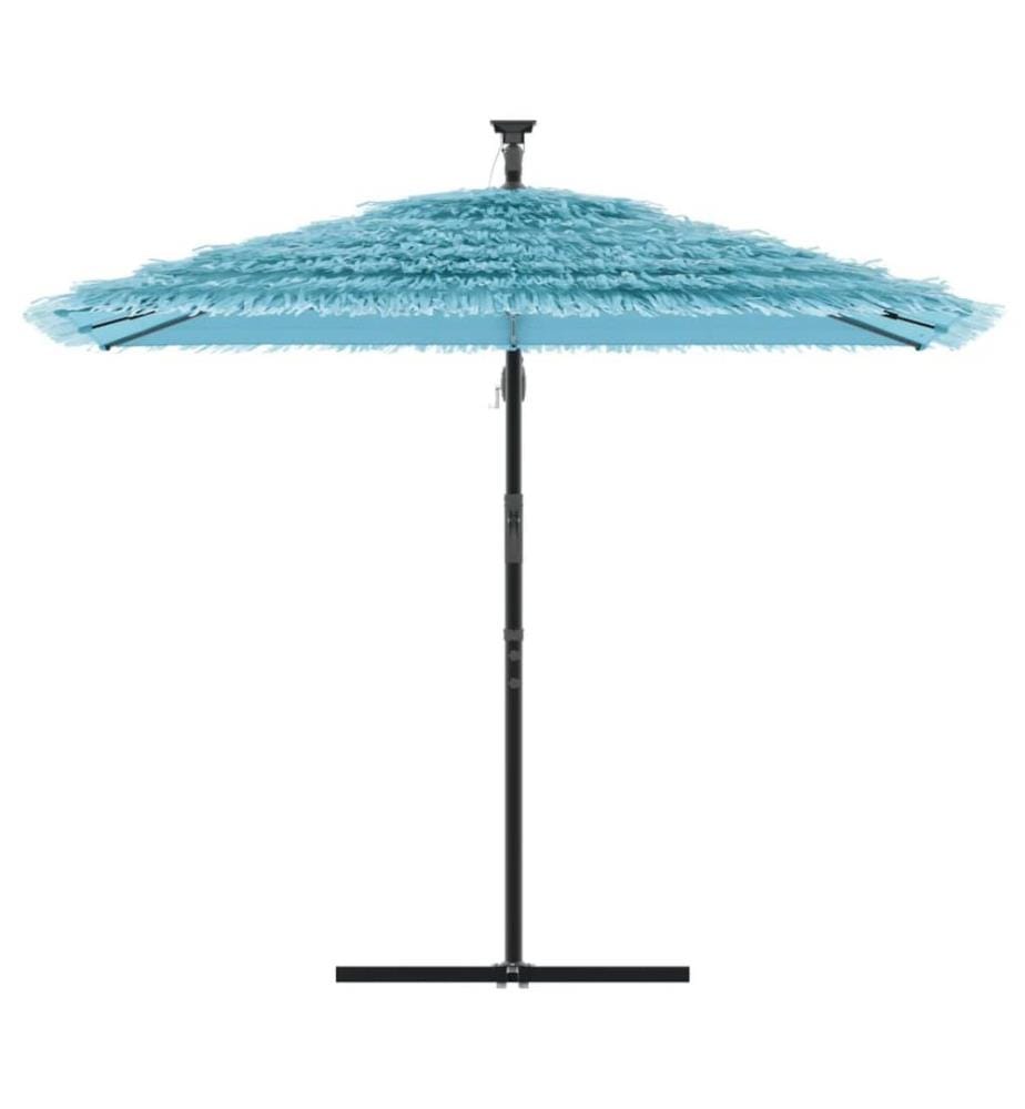 Parasol de jardin avec mât en acier bleu 246x246x230 cm