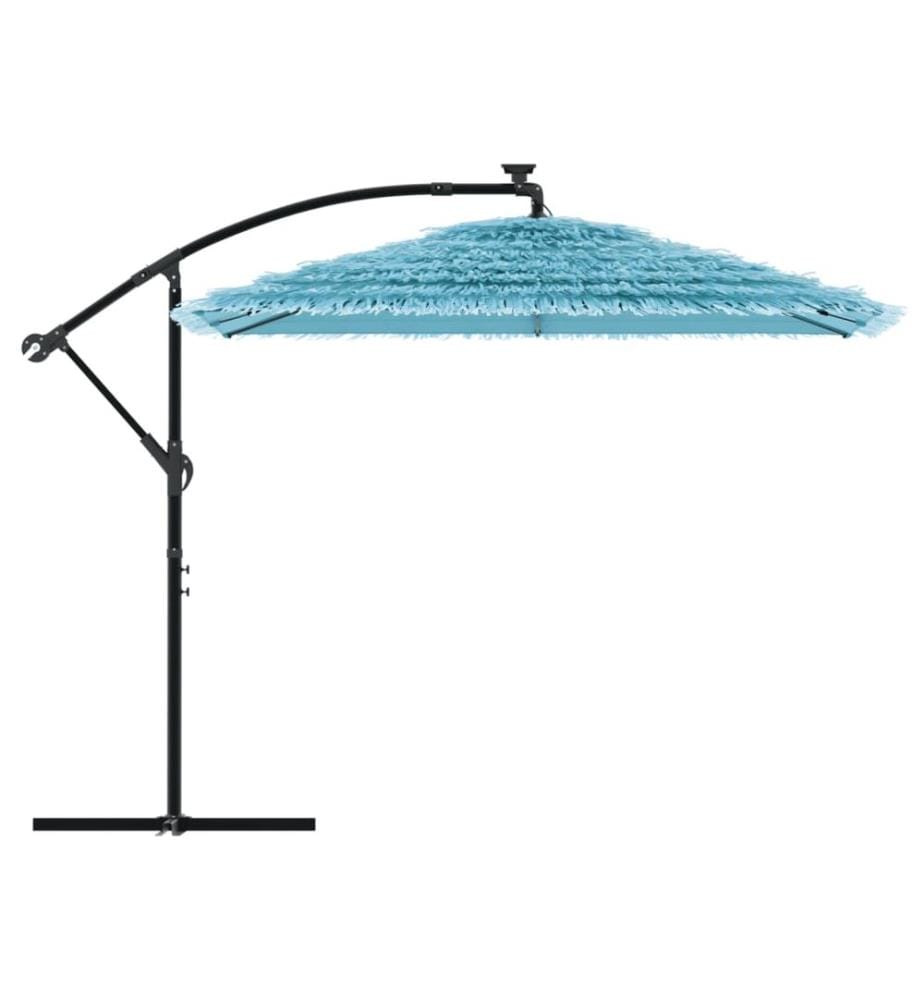 Parasol de jardin avec mât en acier bleu 246x246x230 cm