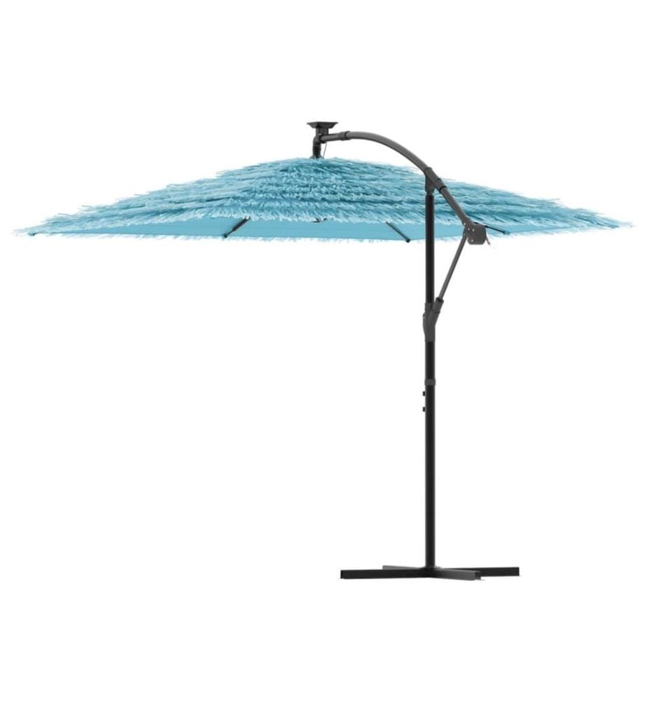 Parasol de jardin avec mât en acier bleu 246x246x230 cm