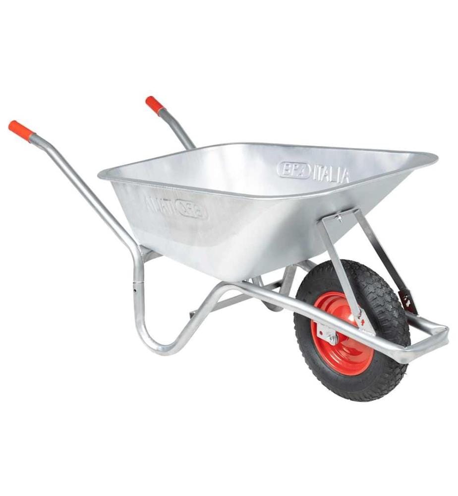 Schubkarre 90 L 150 kg Verzinkter Stahl und Kunststoff
