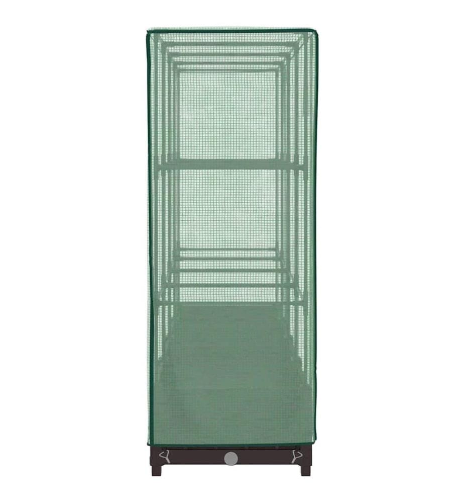 Hochbeet mit Gewächshaus-Aufsatz Rattan-Optik 160x40x123 cm