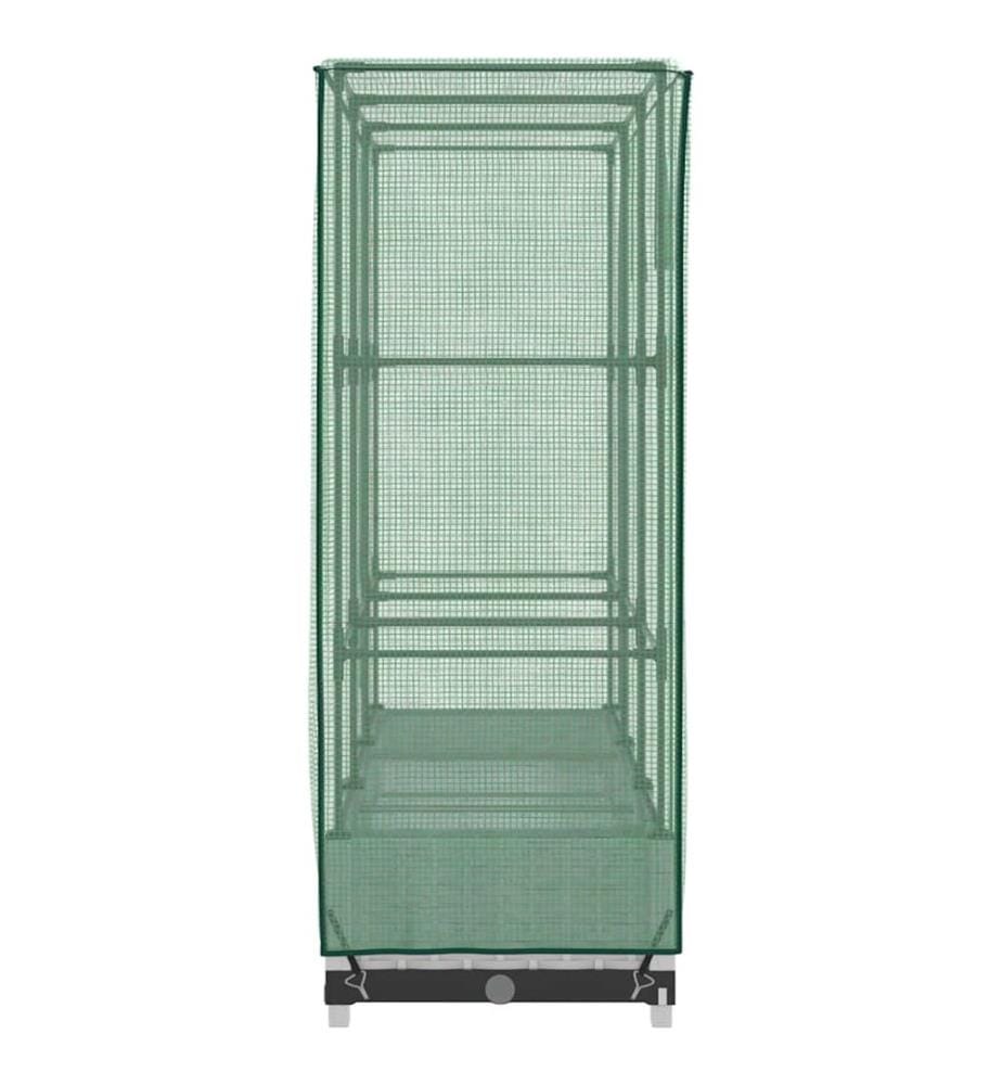 Hochbeet mit Gewächshaus-Aufsatz Rattan-Optik 120x40x123 cm