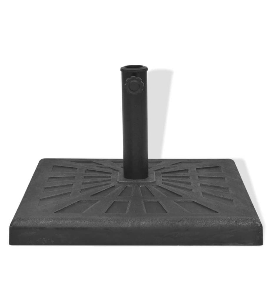 Sonnenschirmständer Harz Quadratisch Schwarz 19 kg