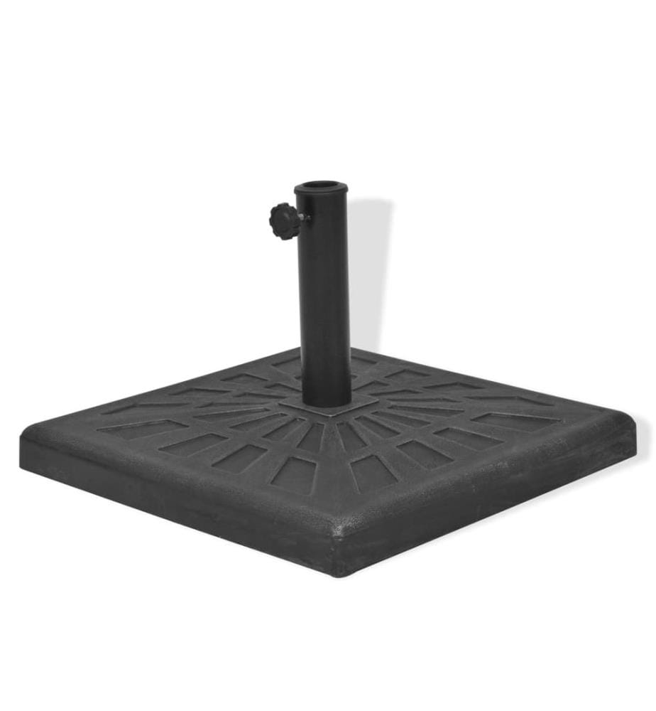 Sonnenschirmständer Harz Quadratisch Schwarz 19 kg