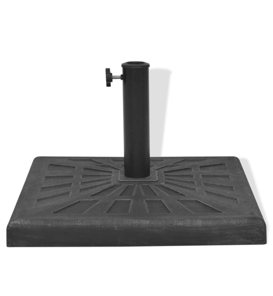 Sonnenschirmständer Harz Quadratisch Schwarz 19 kg