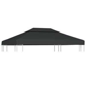 Toile de belvédère 2 niveaux 310 g/m² 4x3 m Anthracite