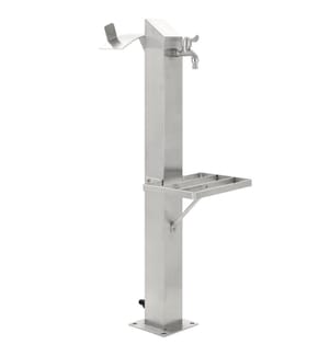 Garten-Wassersäule Edelstahl Quadratisch 95 cm