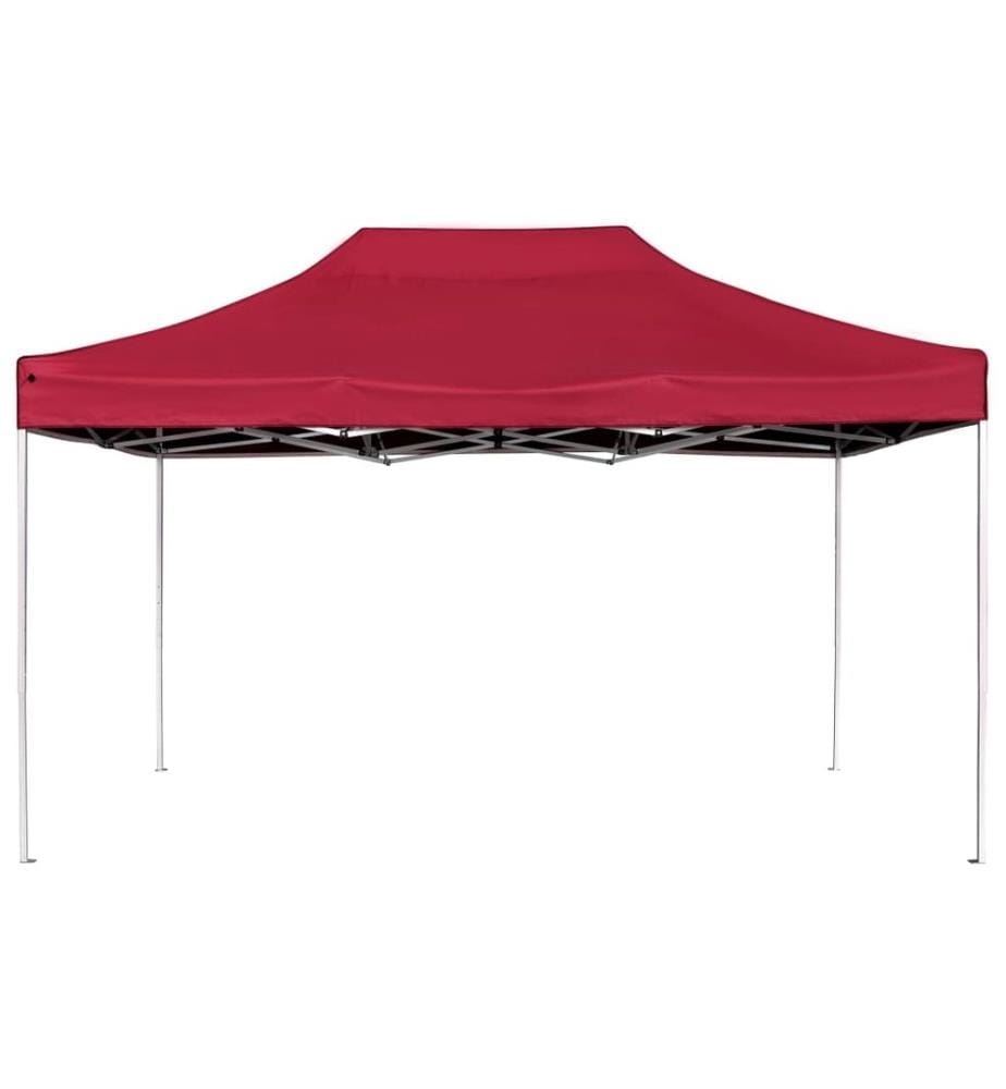 Profi-Partyzelt Faltbar Aluminium 4,5x3 m Weinrot