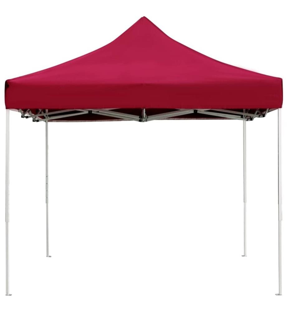Profi-Partyzelt Faltbar Aluminium 4,5x3 m Weinrot