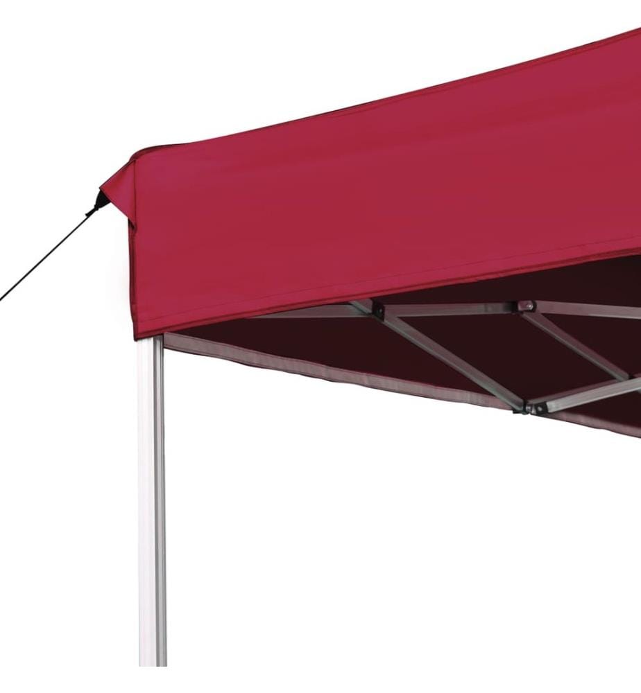 Profi-Partyzelt Faltbar Aluminium 4,5x3 m Weinrot