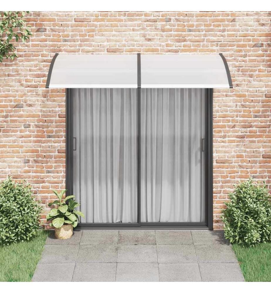 Türvordach Schwarz 200×100 cm PC