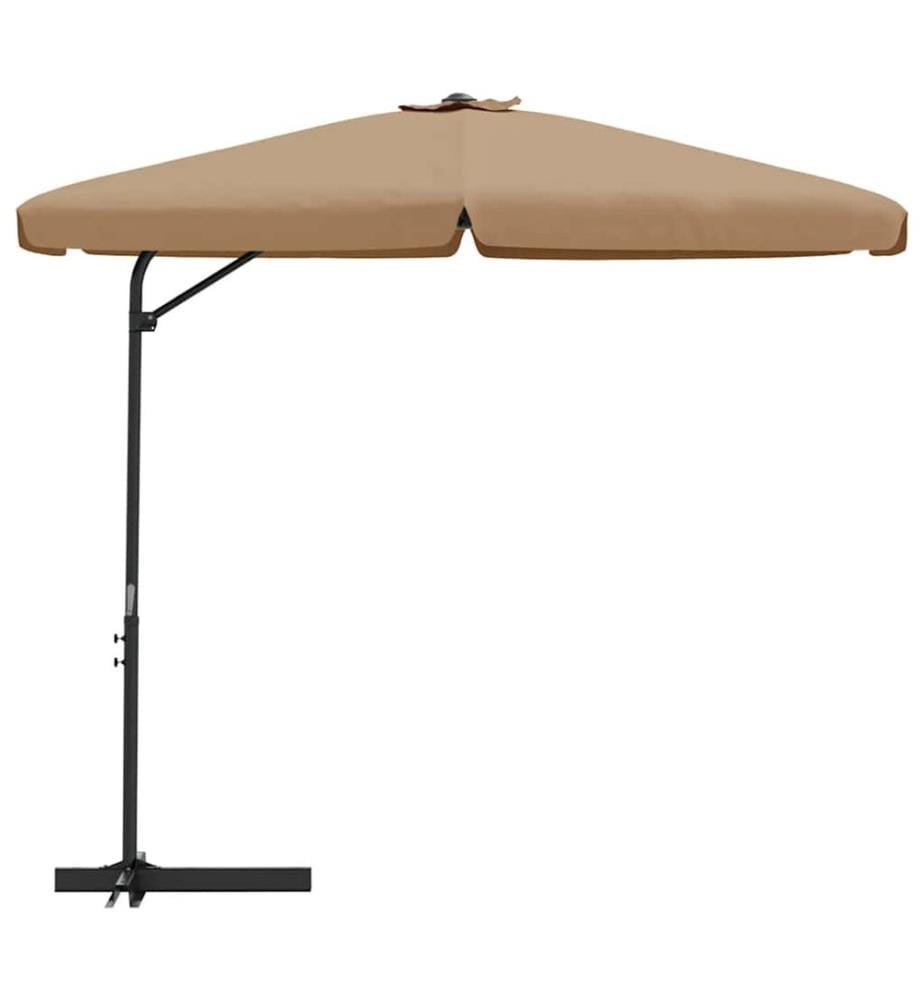 Parasol de jardin avec mât en acier 300 cm Taupe